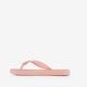 Kinder teenslippers roze met bloemen