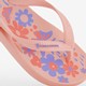 Kinder teenslippers roze met bloemen