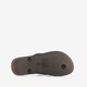 Kinder teenslippers zwart met zeilboot