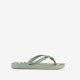 Kinder teenslippers groen met zeilboot