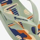 Kinder teenslippers groen met zeilboot