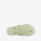 Kinder teenslippers groen met zeilboot