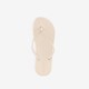 Dames teenslippers beige met steentjes