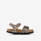 Kinder bio sandalen met panterprint