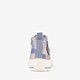 Hoge kinder sneakers met ruitprint blauw