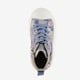 Hoge kinder sneakers met ruitprint blauw