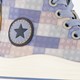 Hoge kinder sneakers met ruitprint blauw