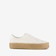 Dames sneakers met jute zool wit