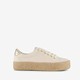 Dames sneakers met jute zool beige goud