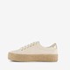 Dames sneakers met jute zool beige goud