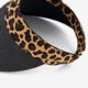 Dames zonneklep met panterprint zwart