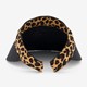 Dames zonneklep met panterprint zwart