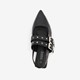 Dames slingbacks met gespen zwart