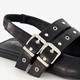 Dames slingbacks met gespen zwart