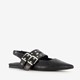 Dames slingbacks met gespen zwart