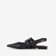 Dames slingbacks met gespen zwart