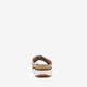Leren dames slippers beige