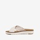 Leren dames slippers beige