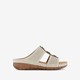 Dames slippers met sleehak beige