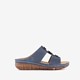 Dames slippers met sleehak blauw