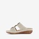 Dames slippers met sleehak beige