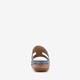 Dames slippers met sleehak blauw