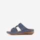 Dames slippers met sleehak blauw