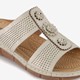 Dames slippers met sleehak beige