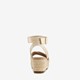 Dames espadrilles met sleehak goud