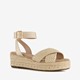 Dames espadrilles met sleehak goud