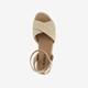 Dames espadrilles met sleehak goud
