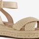 Dames espadrilles met sleehak goud
