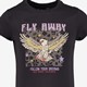 Meisjes T-shirt met adelaar zwart