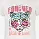 Meisjes T-shirt met panter wit
