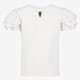 Meisjes broderie shirt met pofmouwen wit