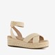 Blue Box dames espadrilles met sleehak wit beige