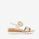 Dames sandalen met sleehak beige