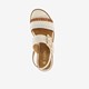 Dames sandalen met sleehak beige
