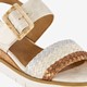 Dames sandalen met sleehak beige