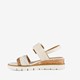 Dames sandalen met sleehak beige