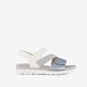 Dames sandalen blauw metallic