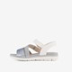 Dames sandalen blauw metallic