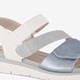 Dames sandalen blauw metallic