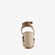 Dames espadrilles met hoge sleehak bruin