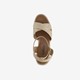 Dames espadrilles met hoge sleehak goud