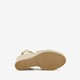 Dames espadrilles met hoge sleehak goud