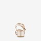 Dames sandalen met hak metallic roze