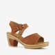 Natuform dames sandalen met hak cognac