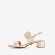 Dames sandalen met hak metallic roze