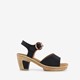 Dames sandalen met hak zwart
